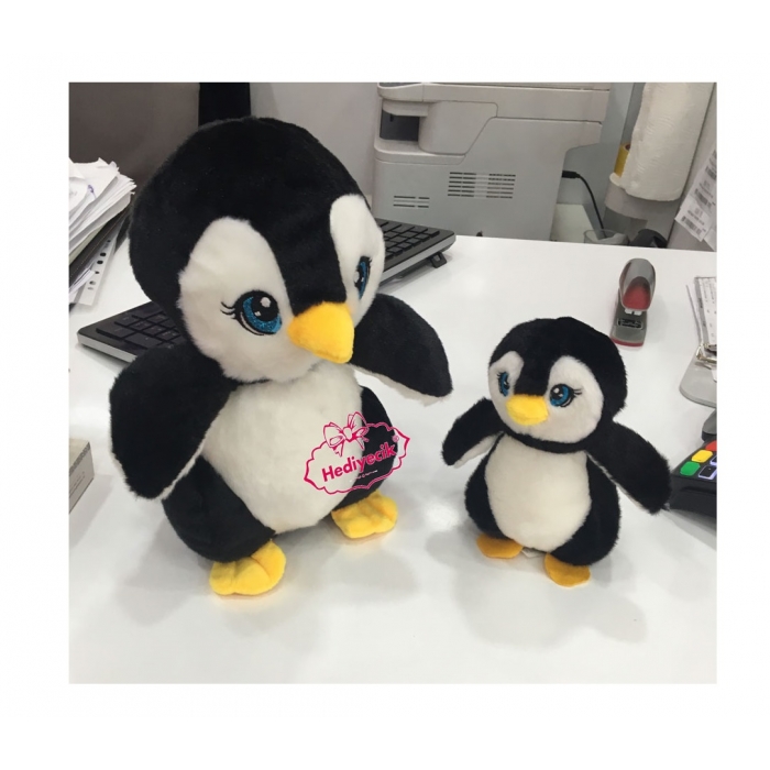 pelus penguen selay oyuncak pelus penguen anne ve yavru 25 cm 15 cm