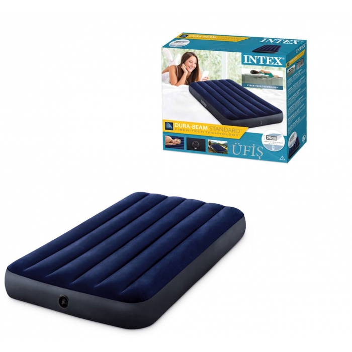 Intex 64757 Tek Kişilik Yatak Airbed Klasik Downy 99x191x25 Hediyecik