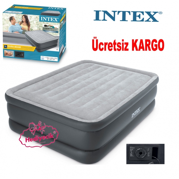 Outdoor Şişme Yataklar İntex İntex 64140 Elektrikli DuraBeam Çift