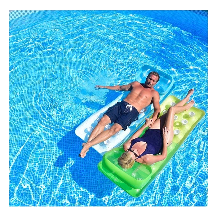 Deniz Yataklari Intex Intex 58890 Seffaf Renkli Bardakli Sisme Deniz Yatagi 188 X 71 Cm