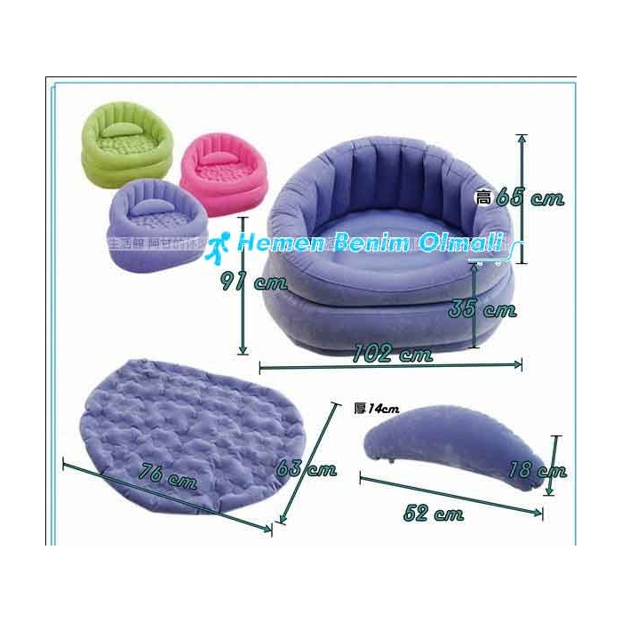 Sisme Koltuklar Intex Intex Tek Kisilik Modern Sisme Koltuk Ayak Pompasi Hediye