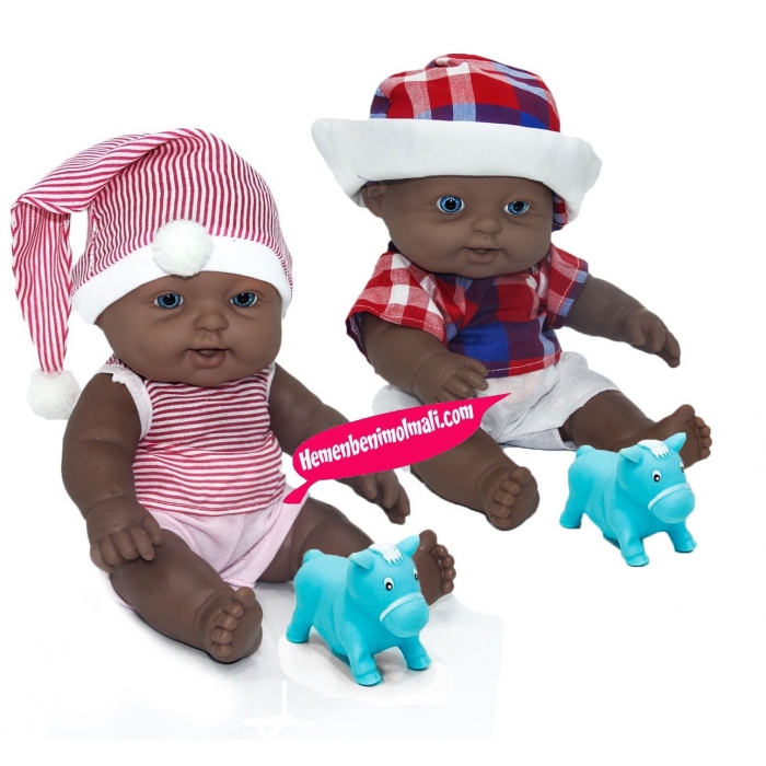 Oyuncak Zenci Et bebek Türkçe Konuşan Bonus Bebek Ve Minik Arkadaşı