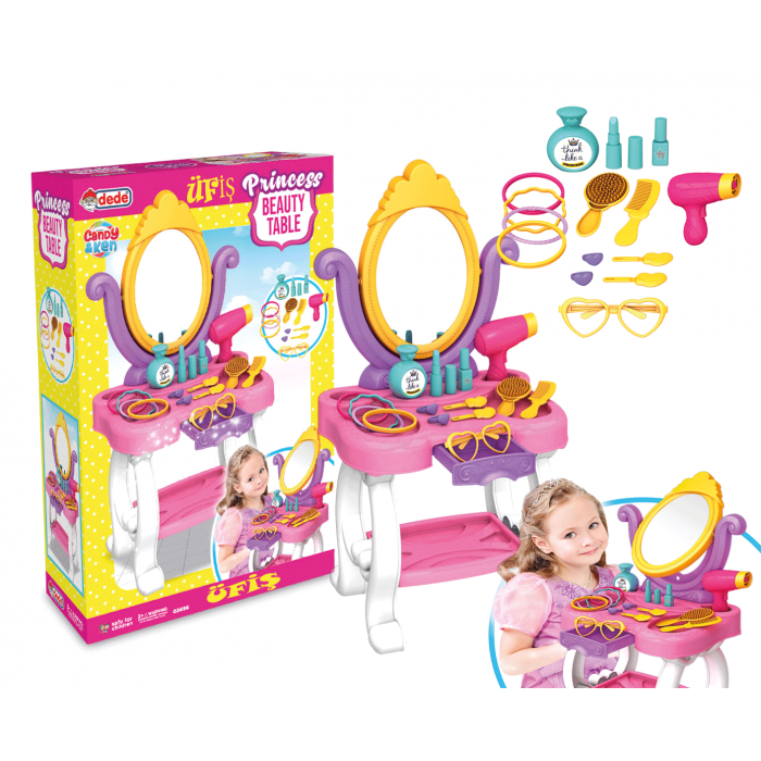 Candy Ken Prenses Güzellik Masası Maslı Set 15 Parça Çeşitleri En Ucuzu Fiyata