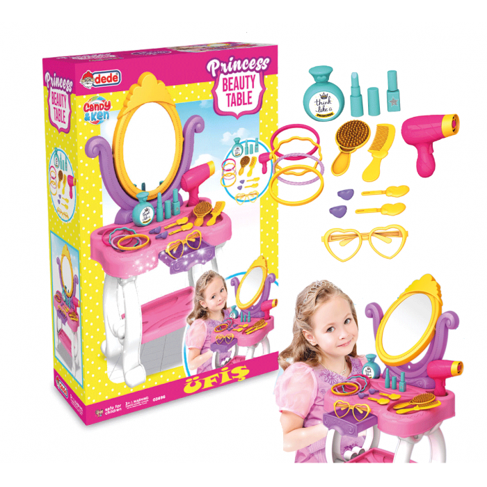 Candy Ken Prenses Güzellik Masası Maslı Set 15 Parça Çeşitleri En Ucuzu Fiyata