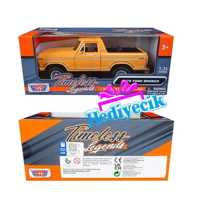 Motormax 1:24 1978 Ford Bronco - Open Top