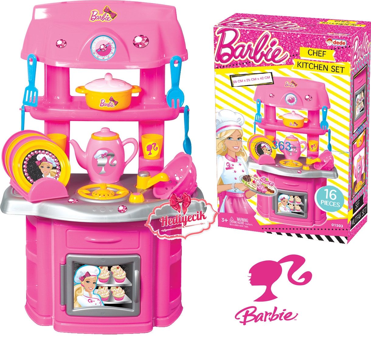 Oyuncak Barbie Mutfak Seti Sef Mutfak Set Lisansli Oyuncak Barbie Mutfak Seti Sef Mutfak Set Lisansli
