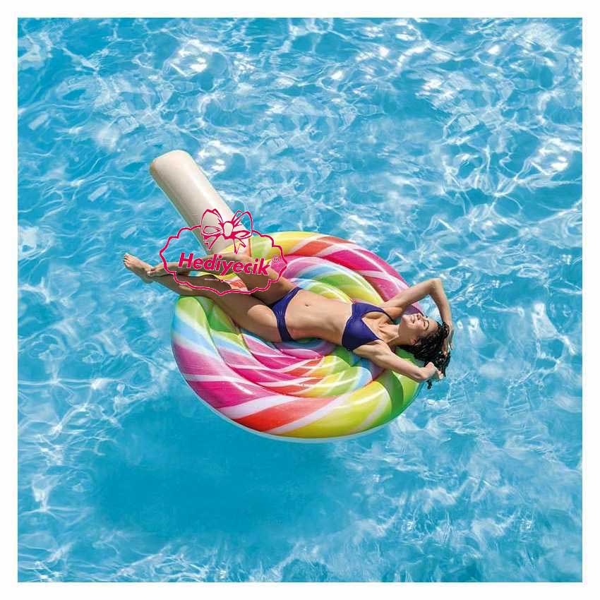 Deniz Yataklari Intex Intex 58753 Sisme Lolipop Seker Deniz Yatagi Ada 208x135cm