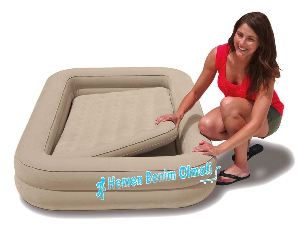Outdoor Sisme Yataklar Intex Intex Cocuk Seyahat Sisme Yatak Seti 107x168x25cm Pompa Hediyeli