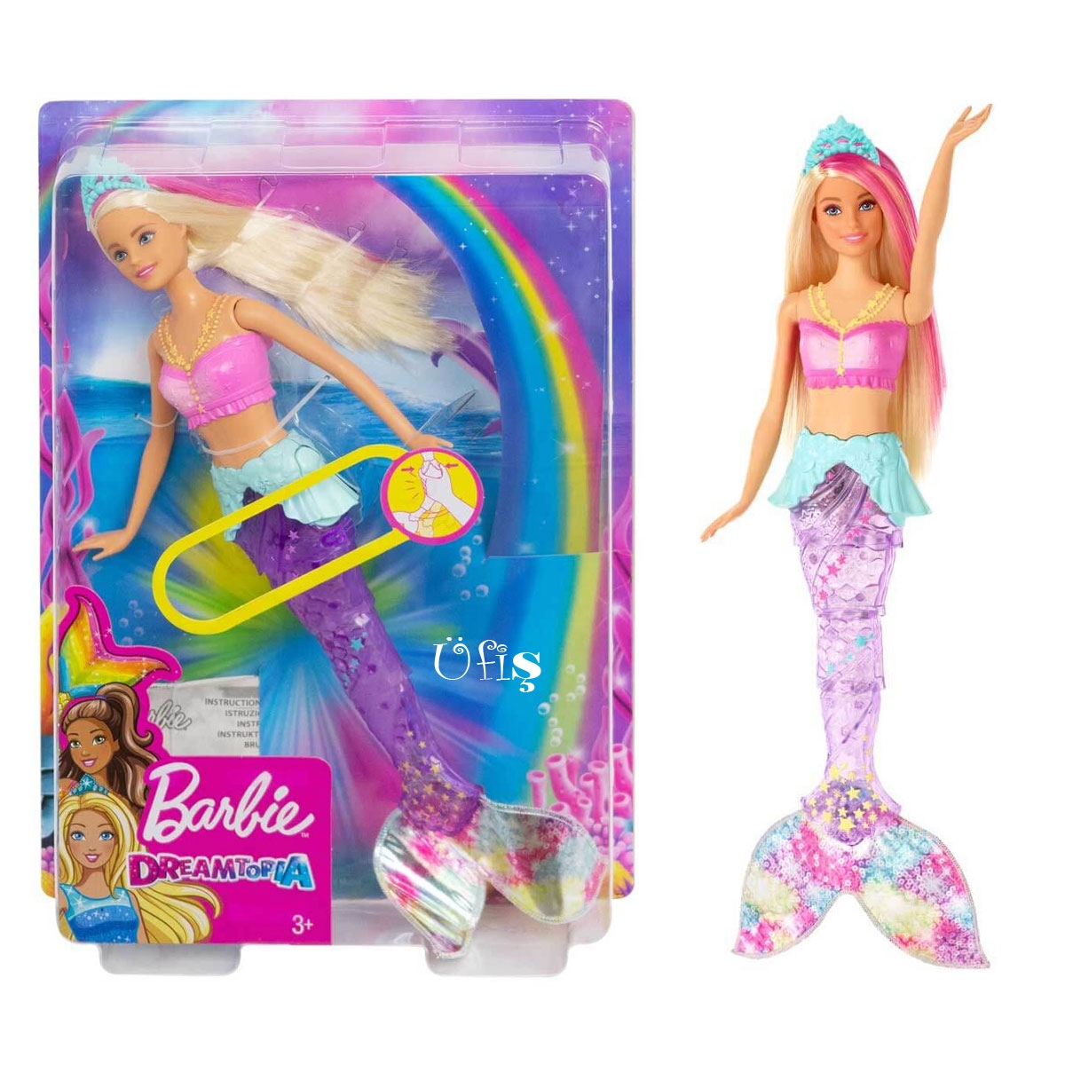 Sessizlik Pebish komite  Barbie Dreamtopia Sihirli Kuyruklu Denizkızı GFL82