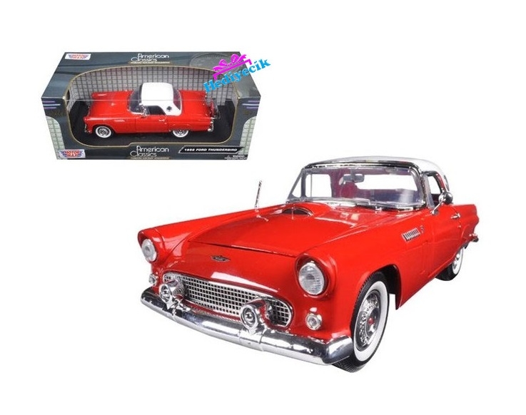 Motormax 1:18 1956 Ford Thunderbird -Kırmızı Diecast Model