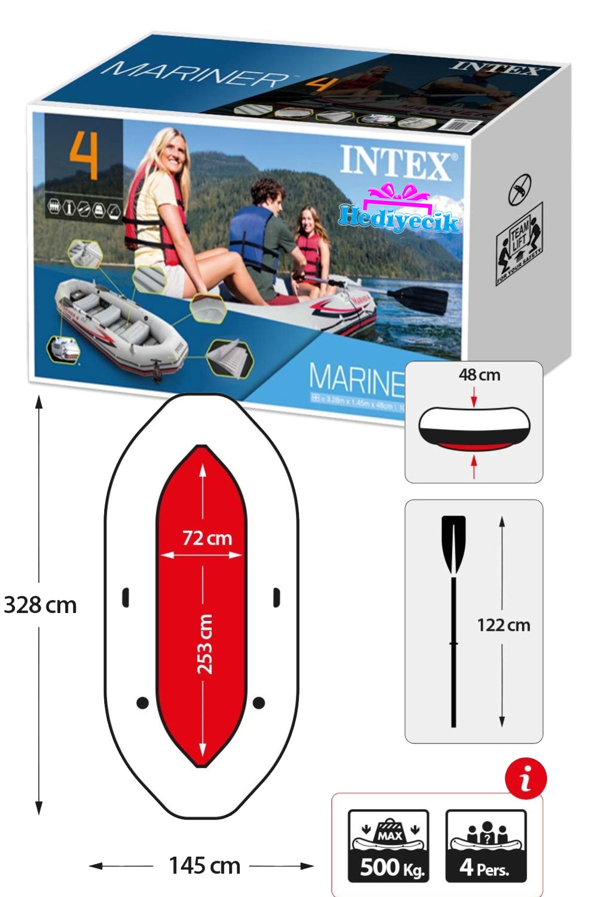 Intex İntex Mariner 4 Şişme Bot Set Online Alışveriş Sitesi Online
