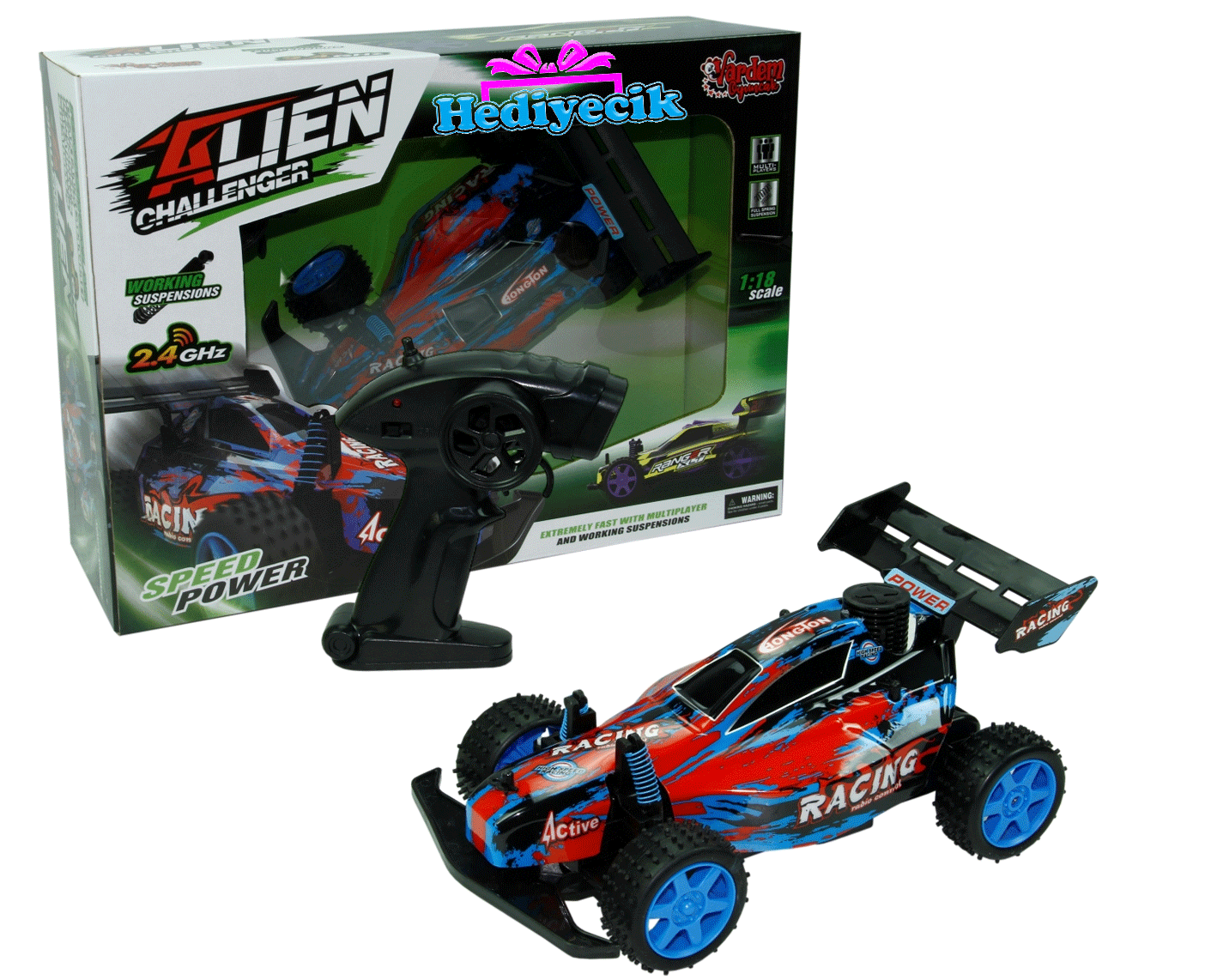 Vardem Uzaktan Kumandalı Full Fonksiyon 2.4ghz 1:18 Şarjlı