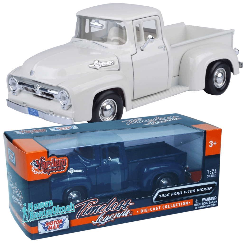 Motormax 1:24 1956 Ford F-100 Pickup -Lacivert Model Araç