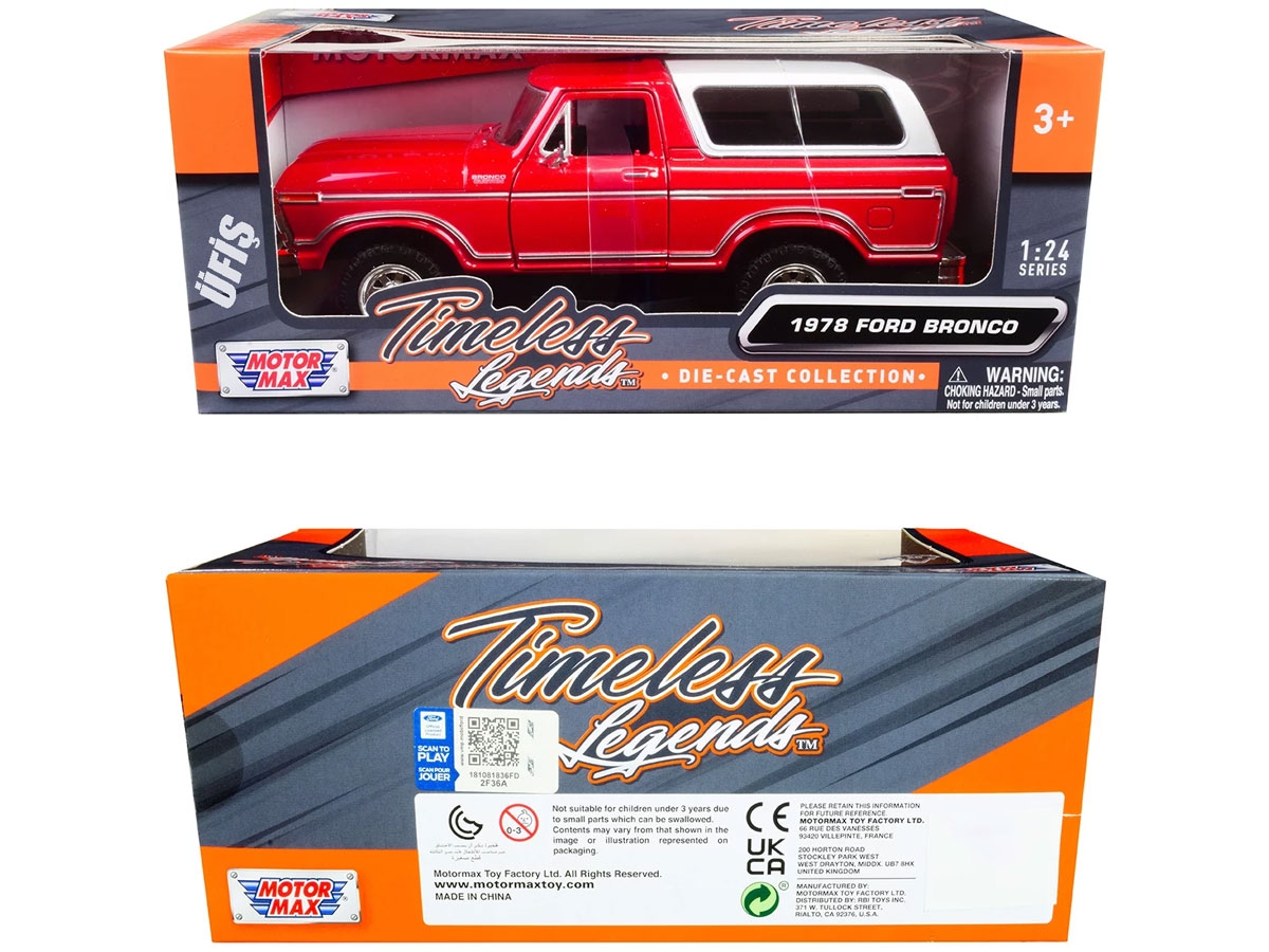 Motormax 1:24 1978 Ford Bronco - Hard Top MM-79373 Fiyatları En