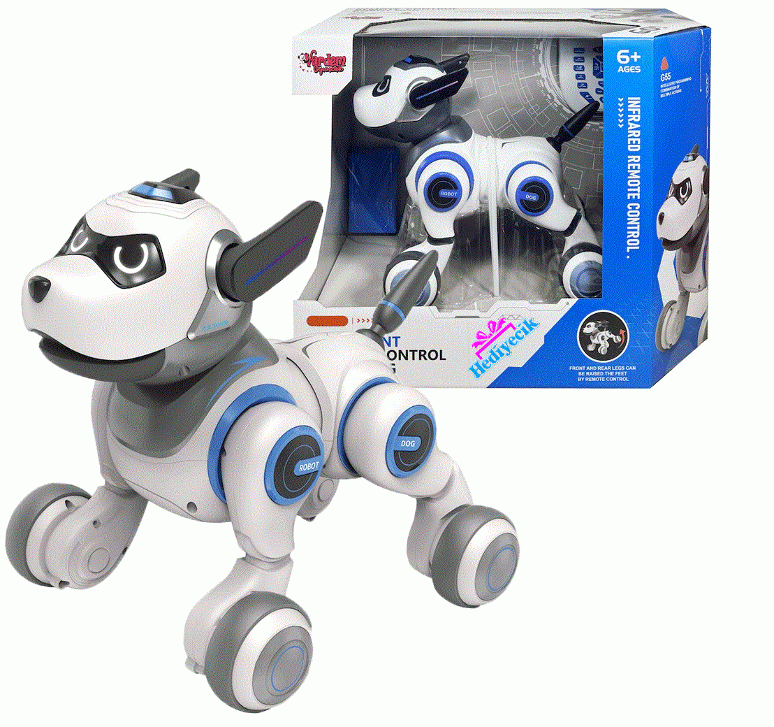 İnteraktif Robot Köpek Uzaktan Kumandalı Şarjlı Işıklı, Müzikli