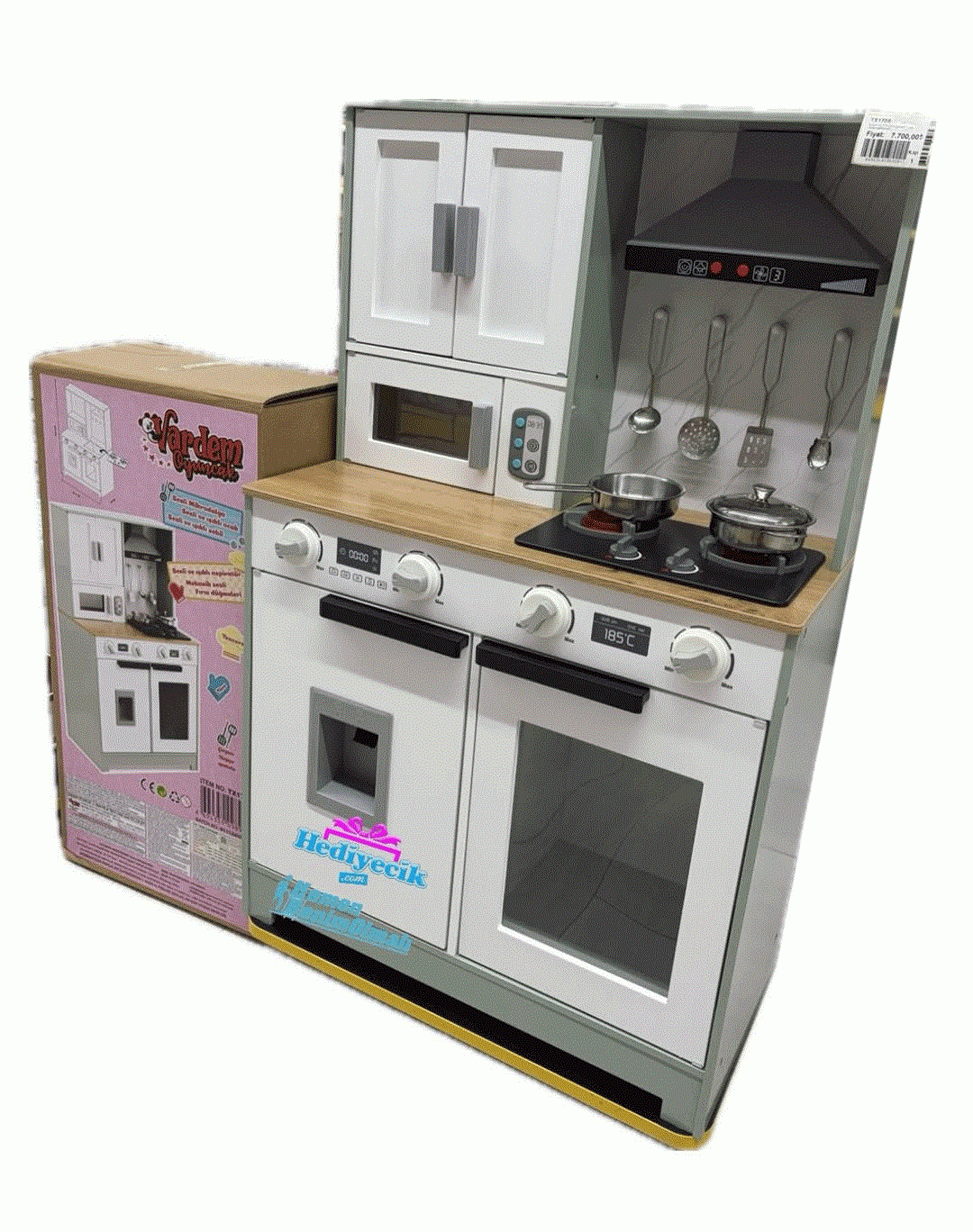 Ahşap Mutfak Seti Mikrodalga Fırın, Ocak, Aspiratör Set TX1705 en